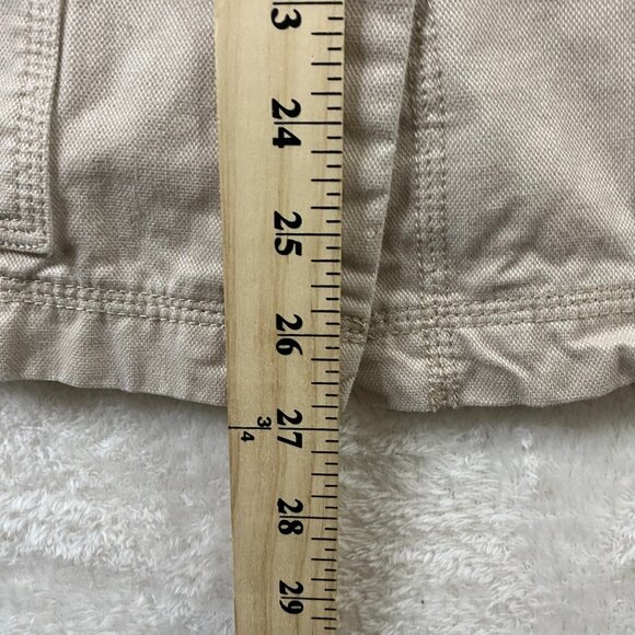 Cotton Ginny Heavy Canvas Beige Button Up Shirt Jacket Women's Size Medium - Picture 8 of 9